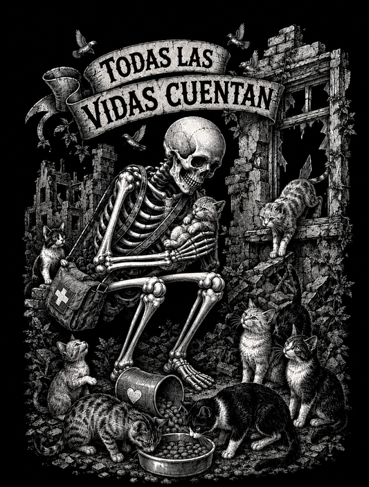 Skull 'Todas Las Vidas Cuentan' Graphic T-Shirt